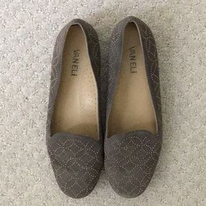Vaneli Women’s Flats Studded Shoes Taupe Suede Sz 6 M